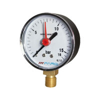 Манометр Farg 63 радиальный 16 BAR 1/4 GAS для самопромывного фильтра (FARG506/3)