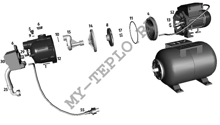 запчасти насос Джамбо 60/35 П-24