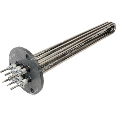 Блок ТЭНБ 6 кВт (220/380) плоский фланец D-100 (МИКМ133) (для Сангай) нерж. ст (umtSANGAY6nerzh100)